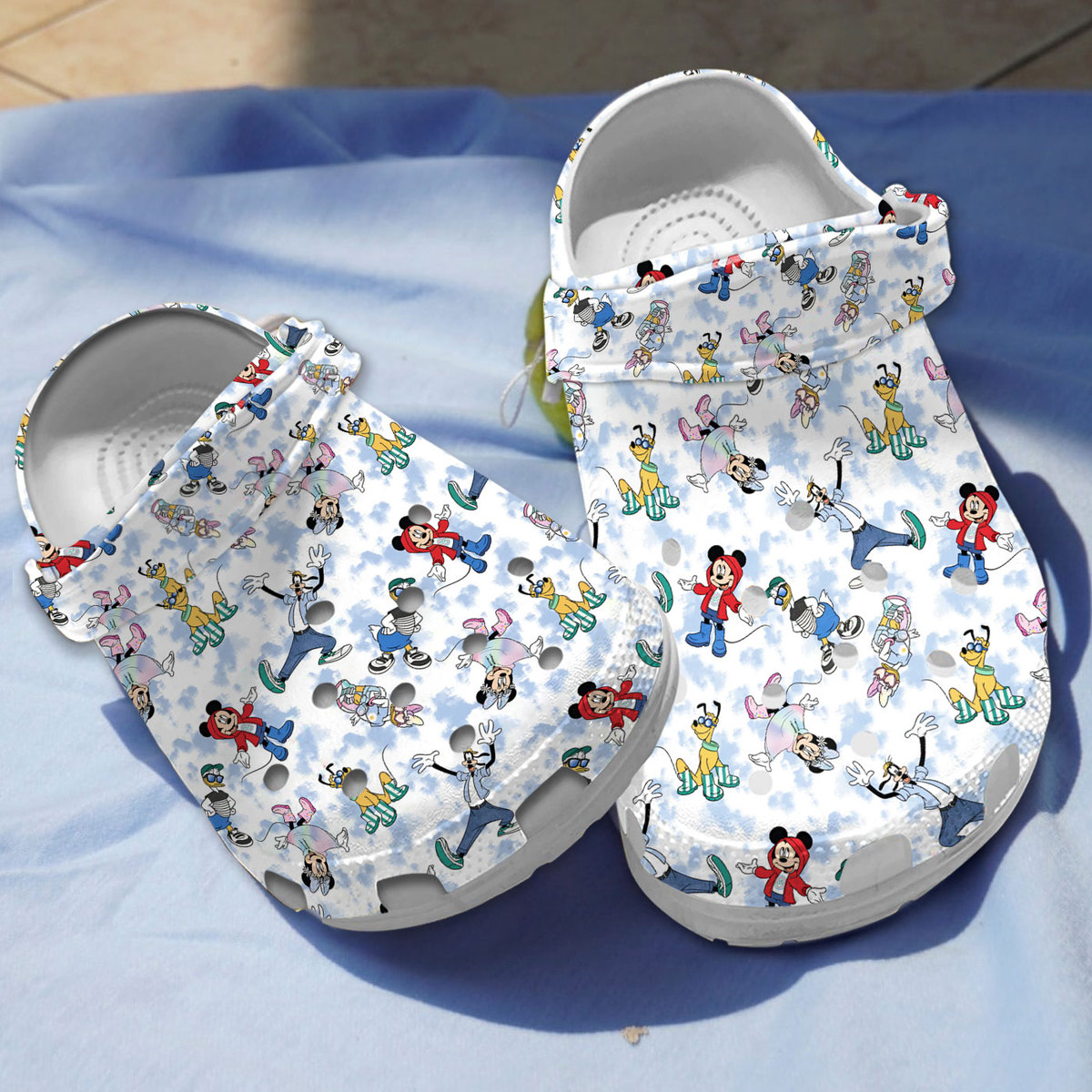 Mickey Mouse Cartoon Crocs Crocband Clogs Shoes Comfortable For Men Women and Kids