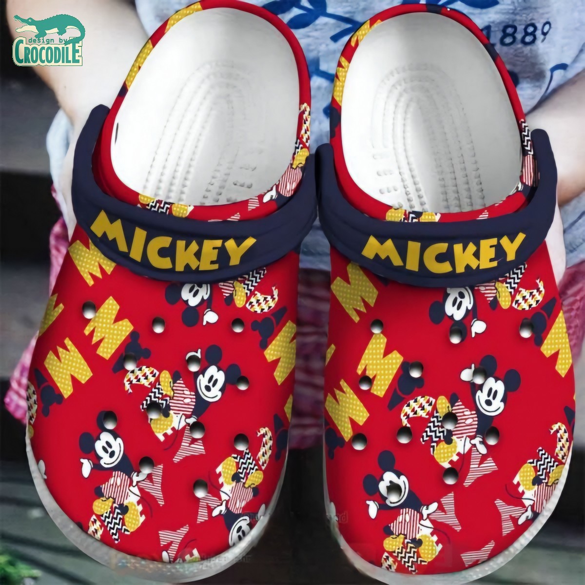 Mickey Mouse Cartoon Crocs Crocband Clogs Shoes Comfortable For Men Women and Kids
