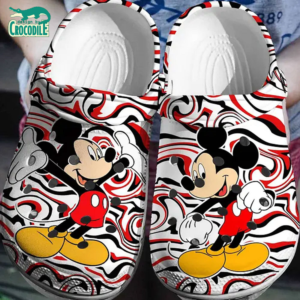 Mickey Mouse Cartoon Crocs Crocband Clogs Shoes Comfortable For Men Women and Kids