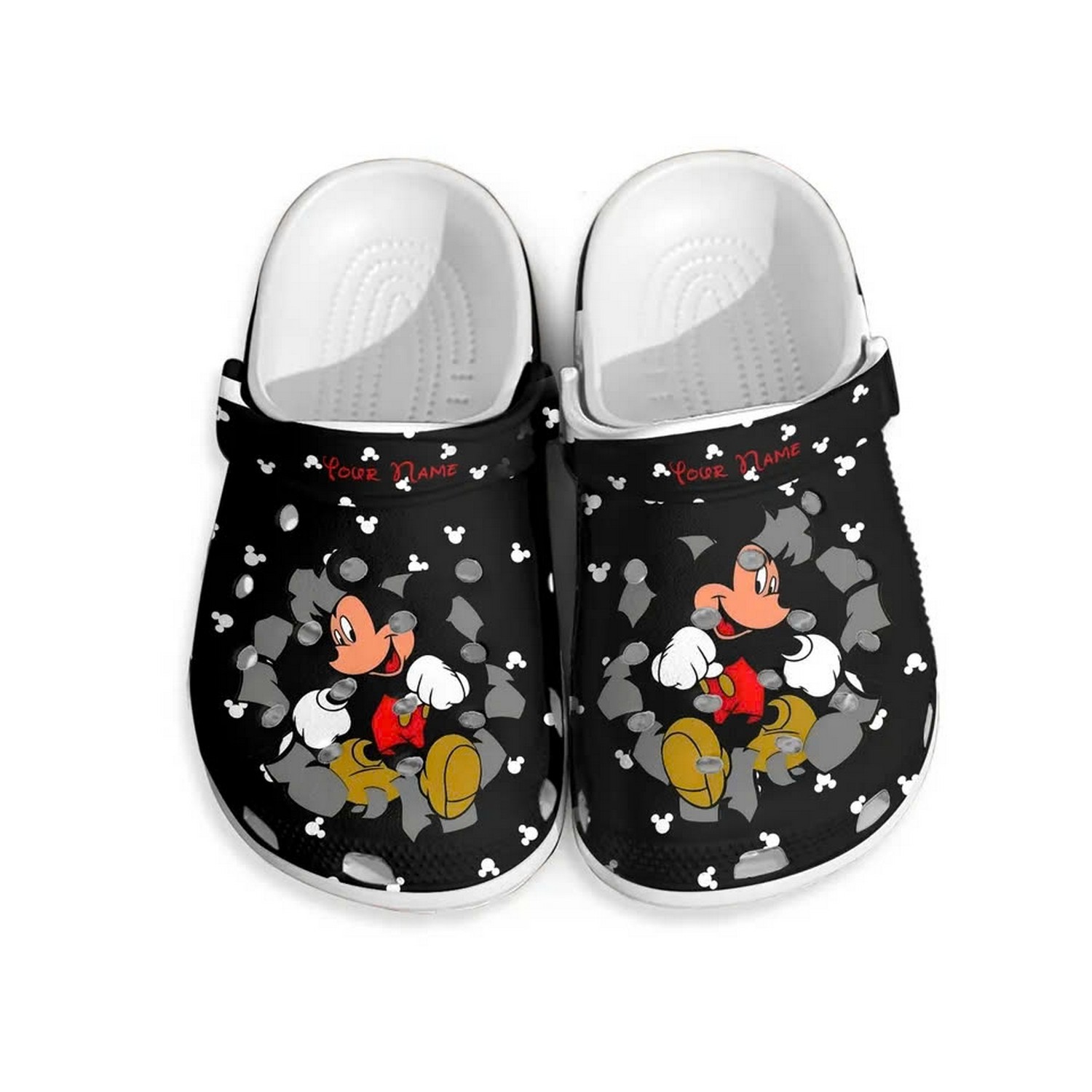 Mickey Mouse Cartoon Crocs Crocband Clogs Shoes Comfortable For Men Women and Kids