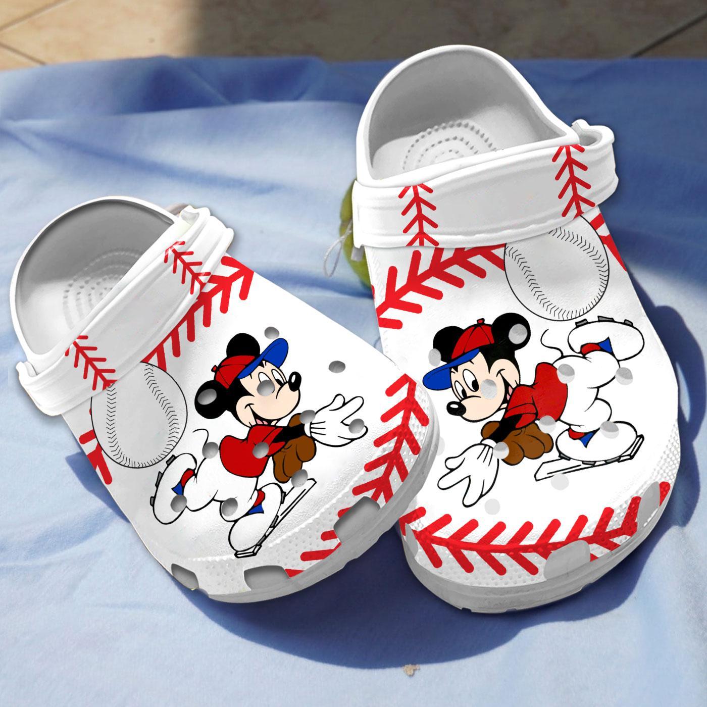 Mickey Mouse Cartoon Crocs Crocband Clogs Shoes Comfortable For Men Women and Kids