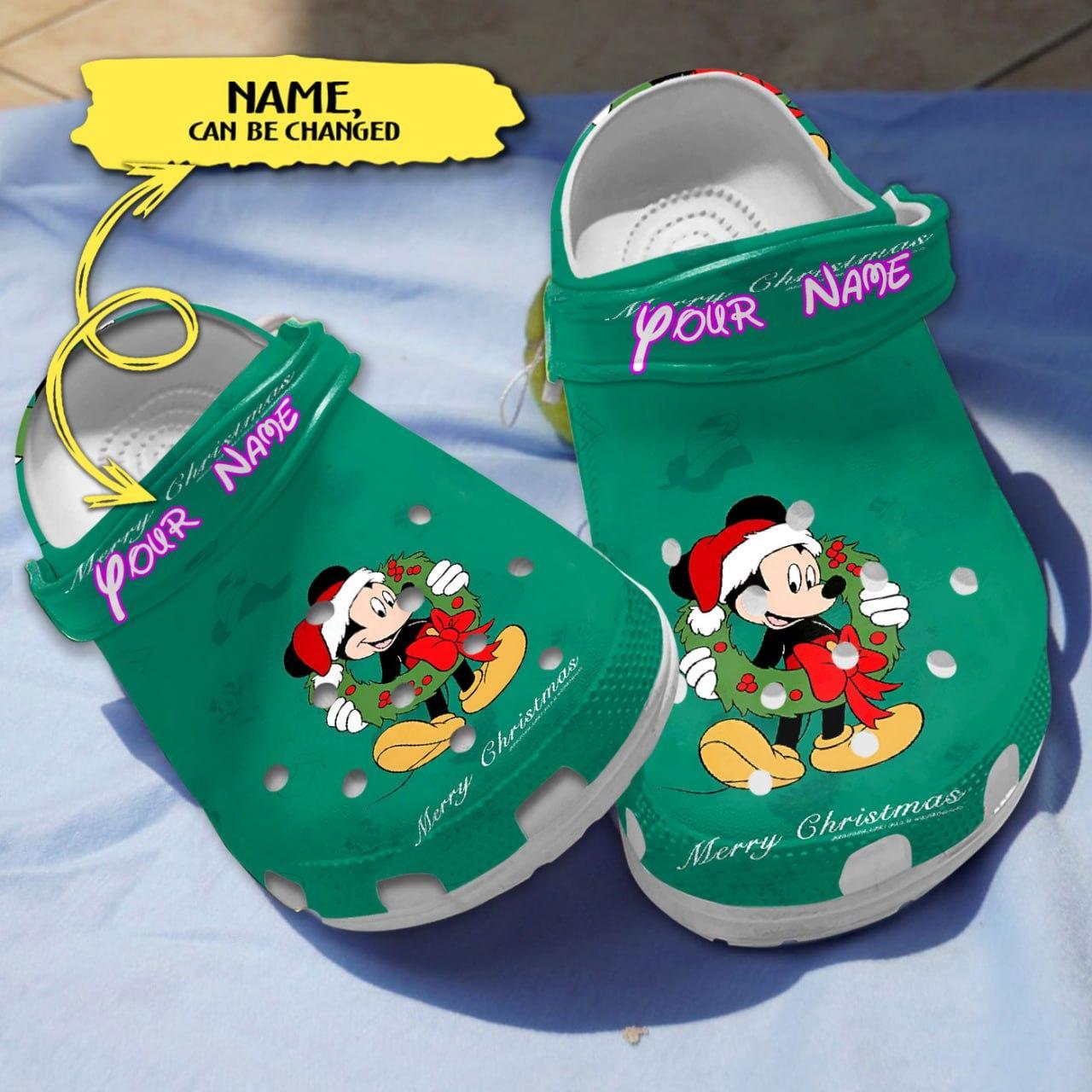 Mickey Mouse Cartoon Crocs Crocband Clogs Shoes Comfortable For Men Women and Kids