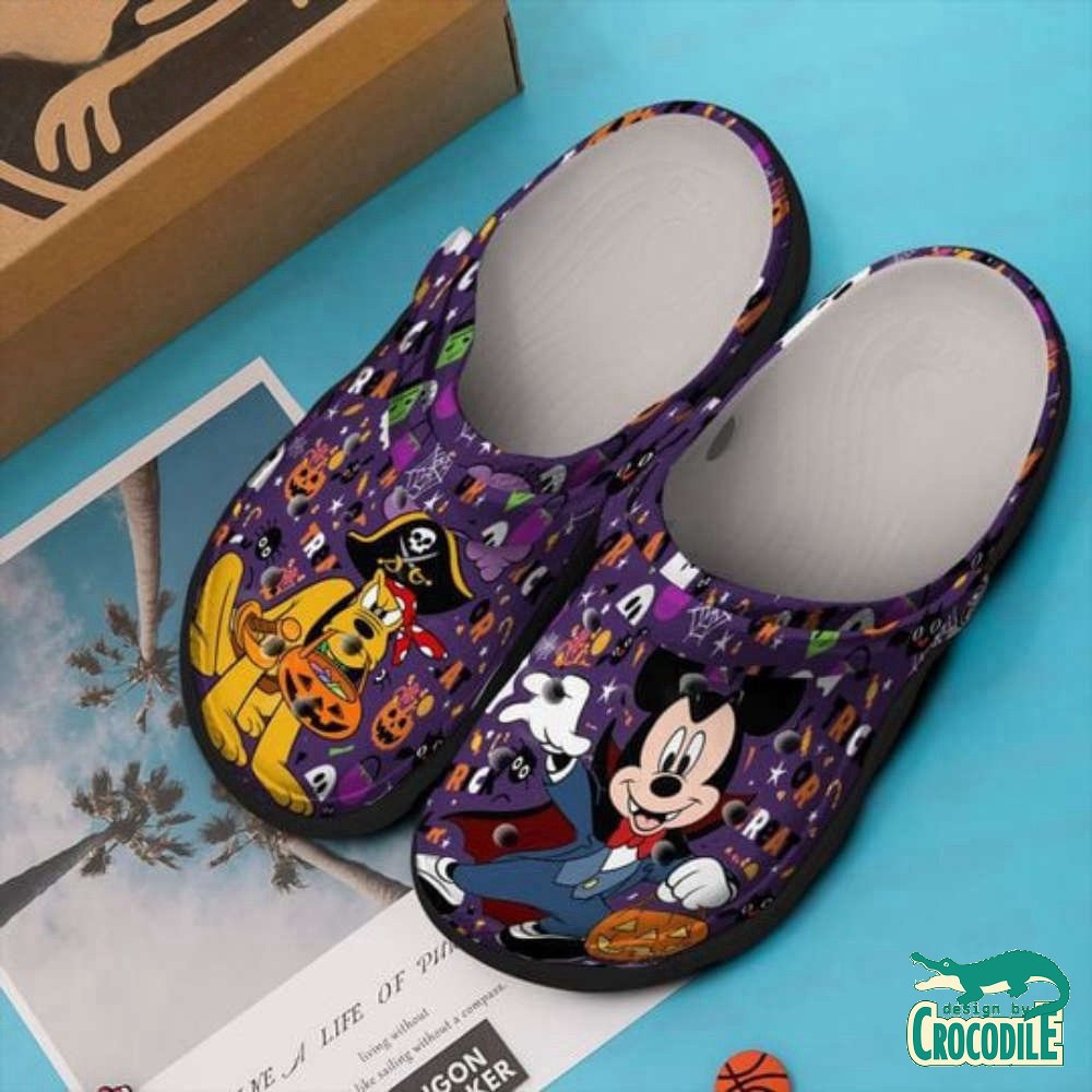 Mickey Mouse Cartoon Crocs Crocband Clogs Shoes Comfortable For Men Women and Kids