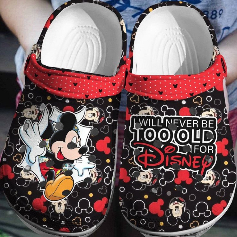 Mickey Mouse Cartoon Crocs Crocband Clogs Shoes Comfortable For Men Women and Kids