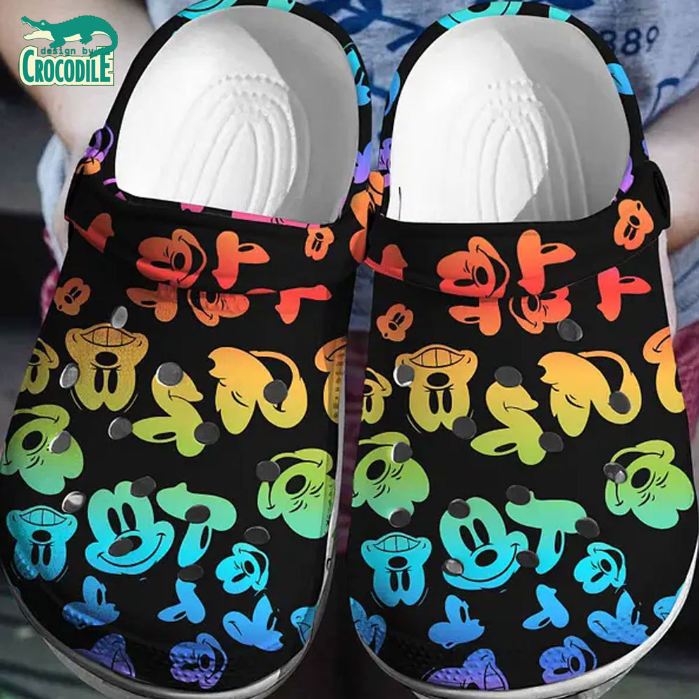 Mickey Mouse Cartoon Crocs Crocband Clogs Shoes Comfortable For Men Women and Kids