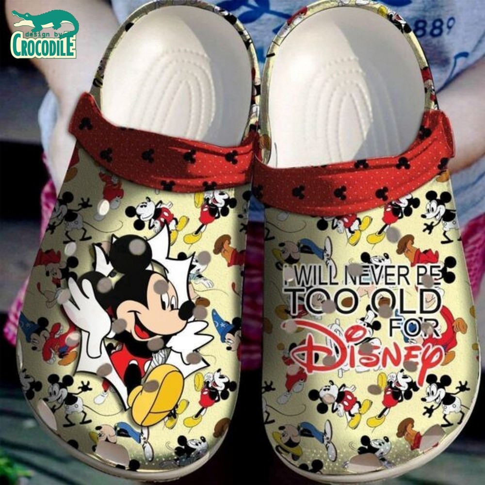 Mickey Mouse Cartoon Crocs Crocband Clogs Shoes Comfortable For Men Women and Kids