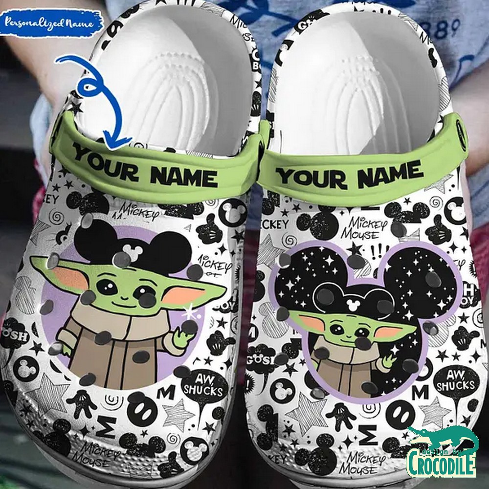 Mickey Mouse Cartoon Crocs Crocband Clogs Shoes Comfortable For Men Women and Kids