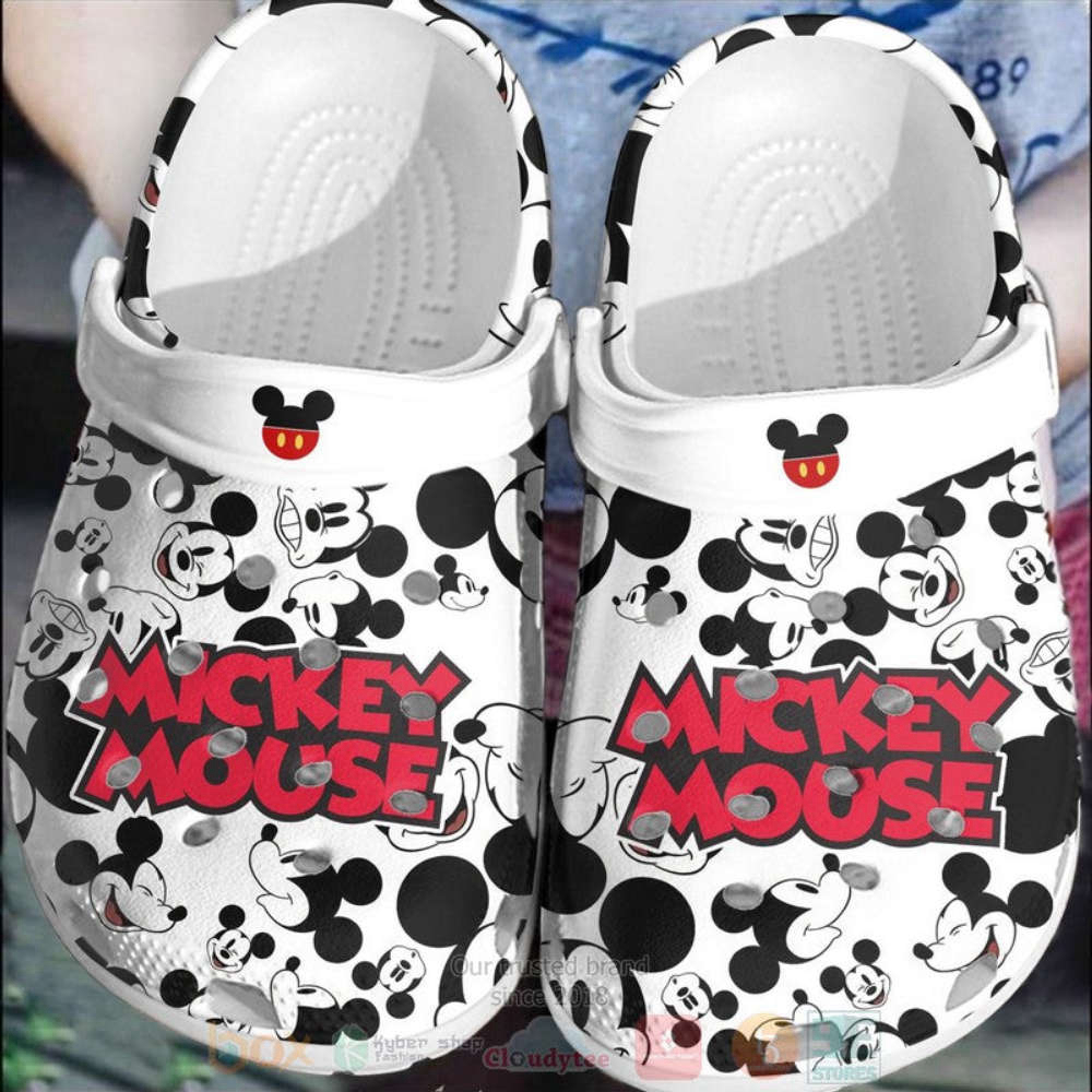 Mickey Mouse Cartoon Crocs Crocband Clogs Shoes Comfortable For Men Women and Kids