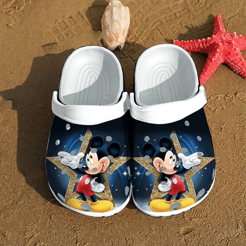Mickey Mouse Cartoon Crocs Crocband Clogs Shoes Comfortable For Men Women and Kids