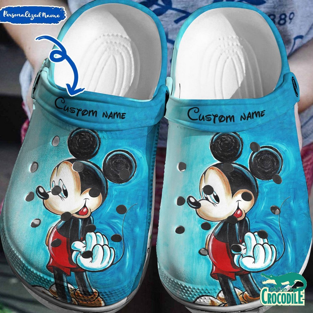 Mickey Mouse Cartoon Crocs Crocband Clogs Shoes Comfortable For Men Women and Kids