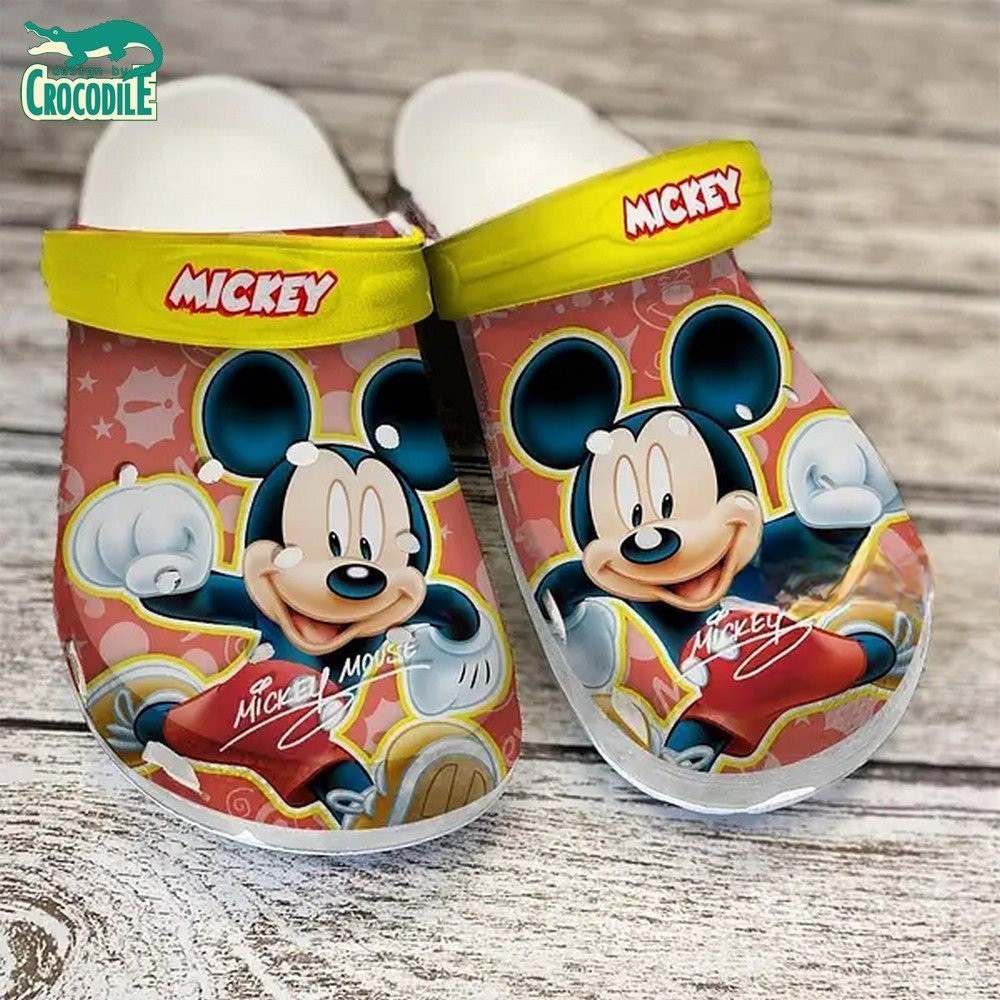 Mickey Mouse Cartoon Crocs Crocband Clogs Shoes Comfortable For Men Women and Kids
