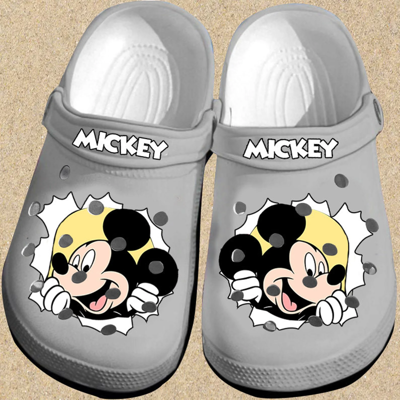 Mickey Mouse Cartoon Crocs Crocband Clogs Shoes Comfortable For Men Women and Kids