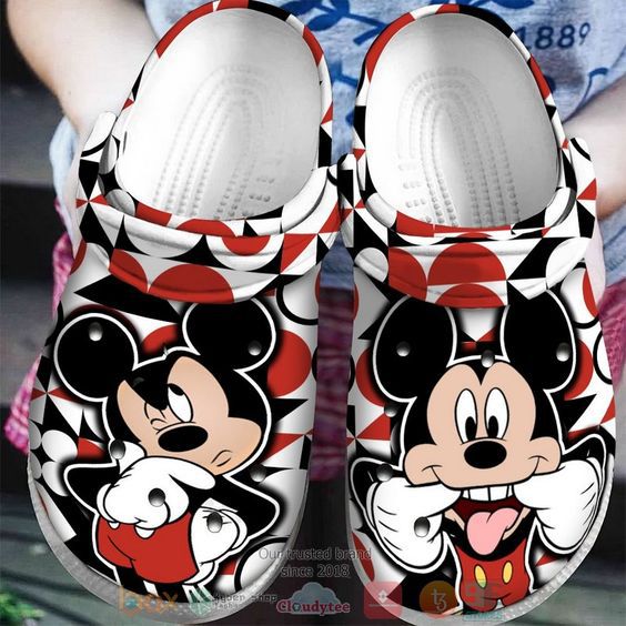 Mickey Mouse Cartoon Crocs Crocband Clogs Shoes Comfortable For Men Women and Kids
