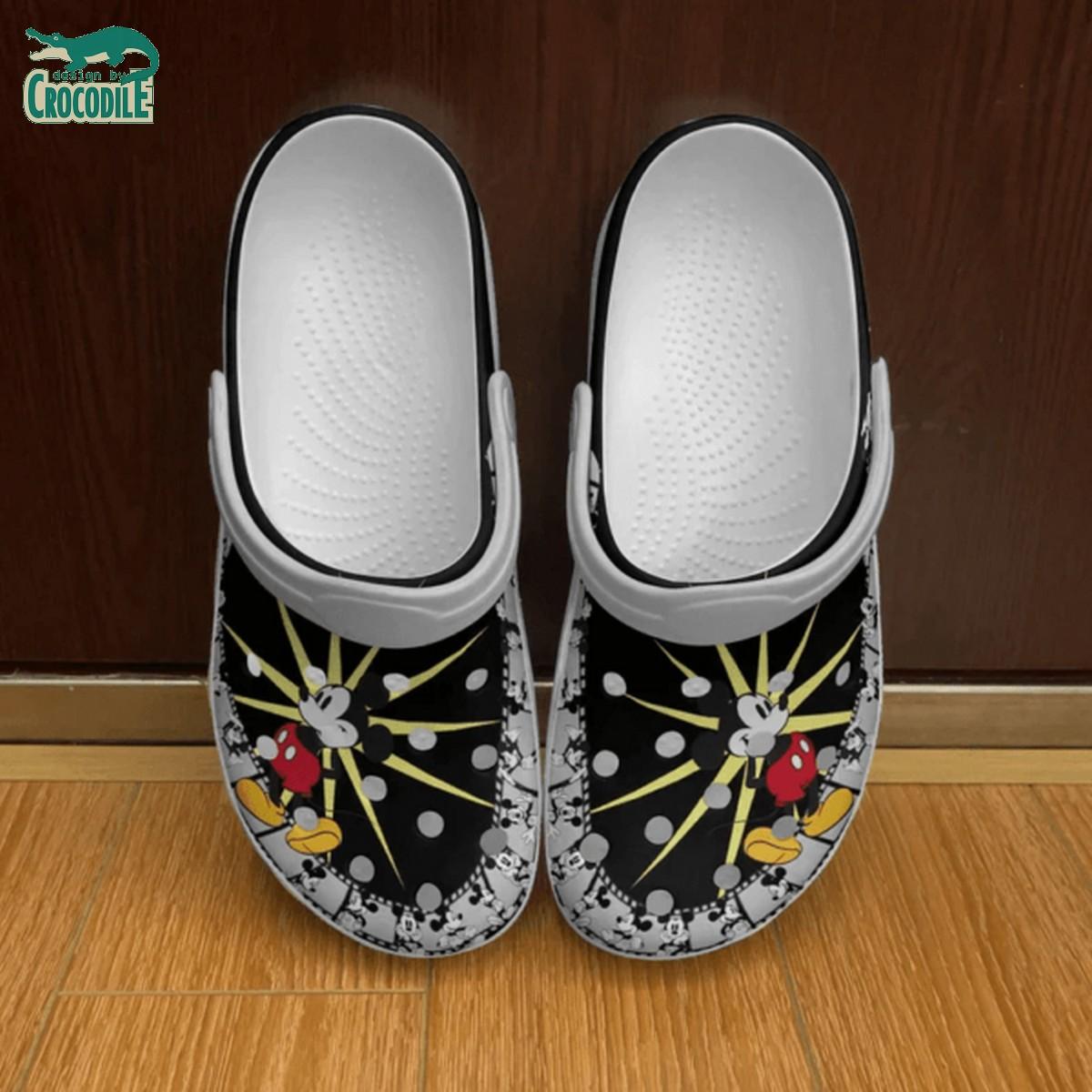 Mickey Mouse Cartoon Crocs Crocband Clogs Shoes Comfortable For Men Women and Kids