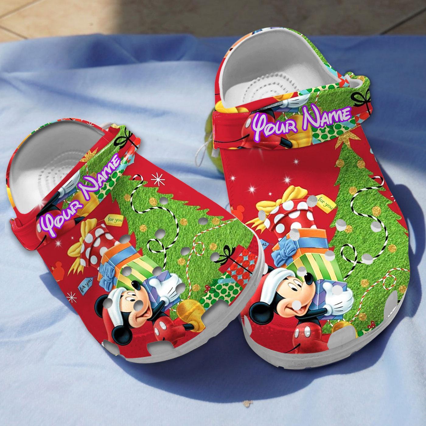Mickey Mouse Cartoon Crocs Crocband Clogs Shoes Comfortable For Men Women and Kids