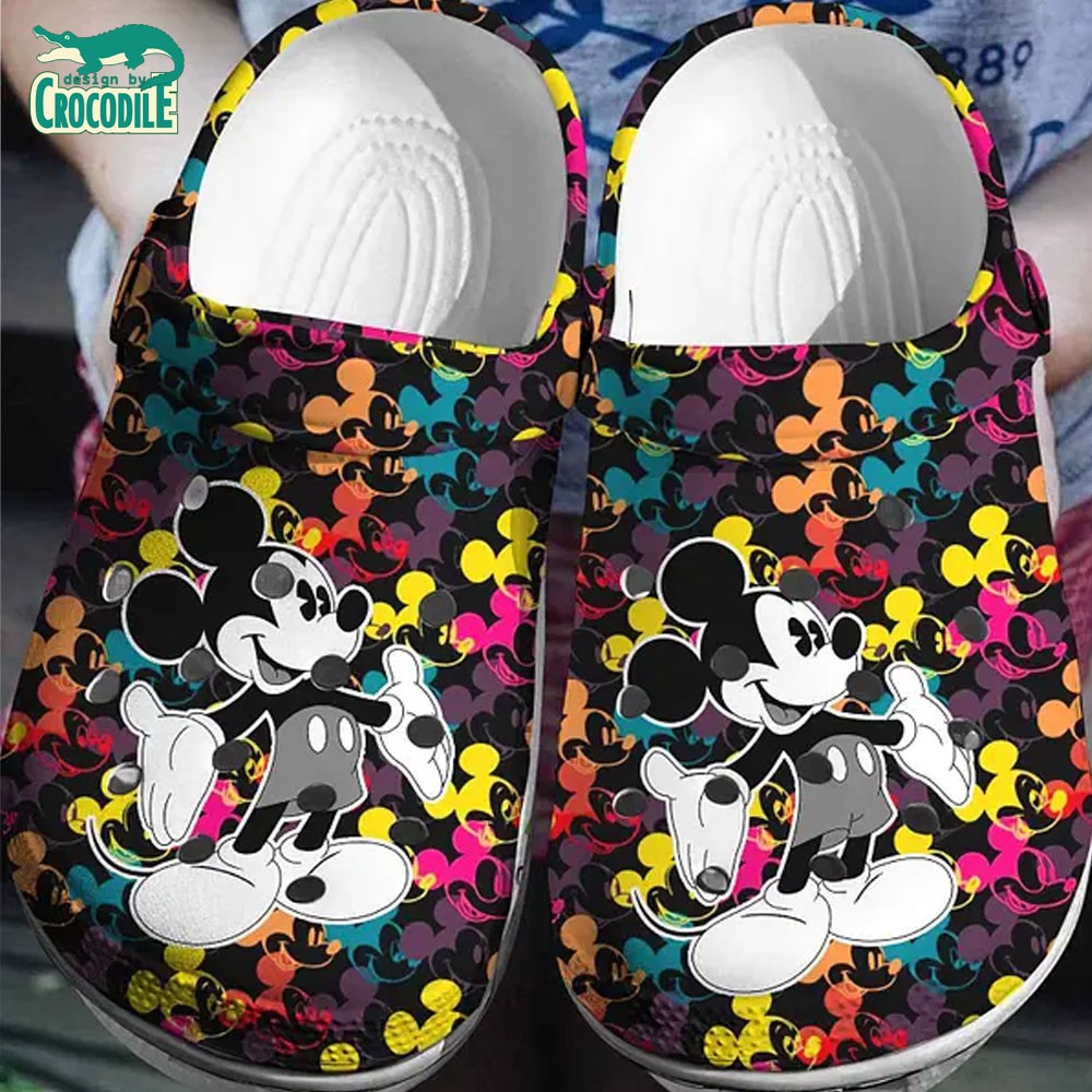 Mickey Mouse Cartoon Crocs Crocband Clogs Shoes Comfortable For Men Women and Kids