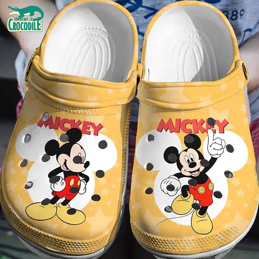Mickey Mouse Cartoon Crocs Crocband Clogs Shoes Comfortable For Men Women and Kids