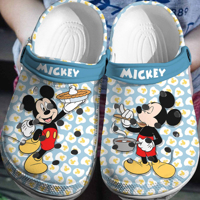 Mickey Mouse Cartoon Crocs Crocband Clogs Shoes Comfortable For Men Women and Kids