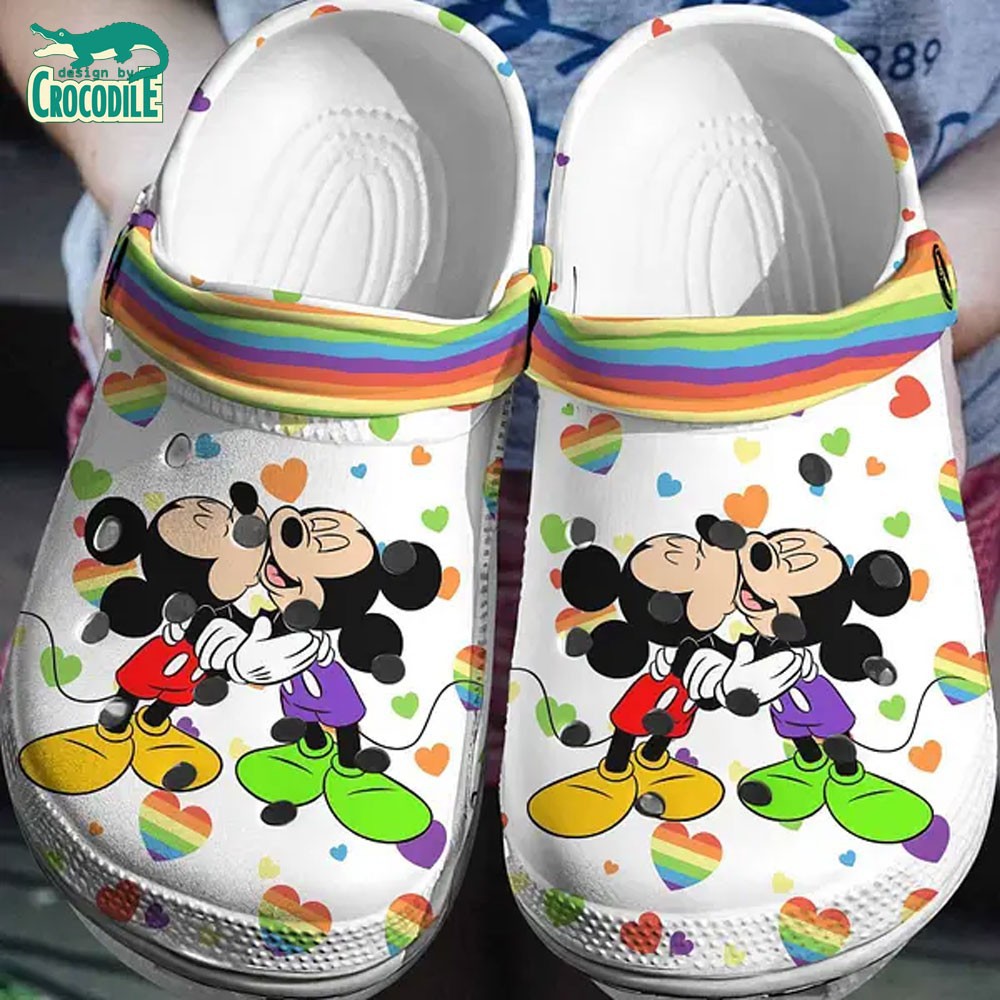 Mickey Mouse Cartoon Crocs Crocband Clogs Shoes Comfortable For Men Women and Kids