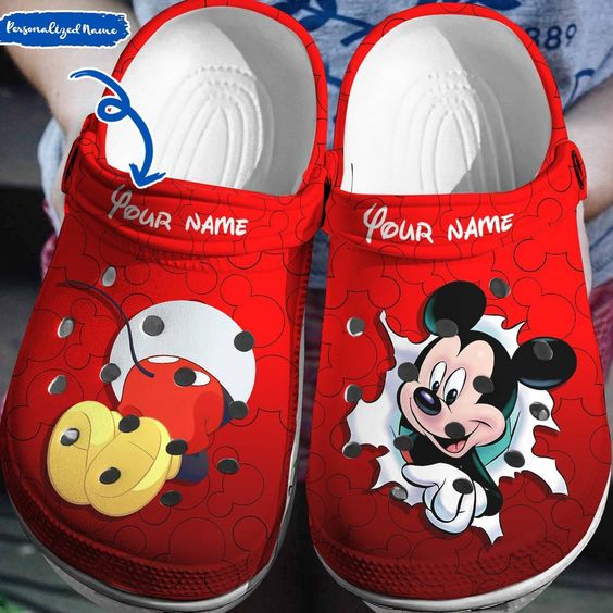 Mickey Mouse Cartoon Crocs Crocband Clogs Shoes Comfortable For Men Women and Kids