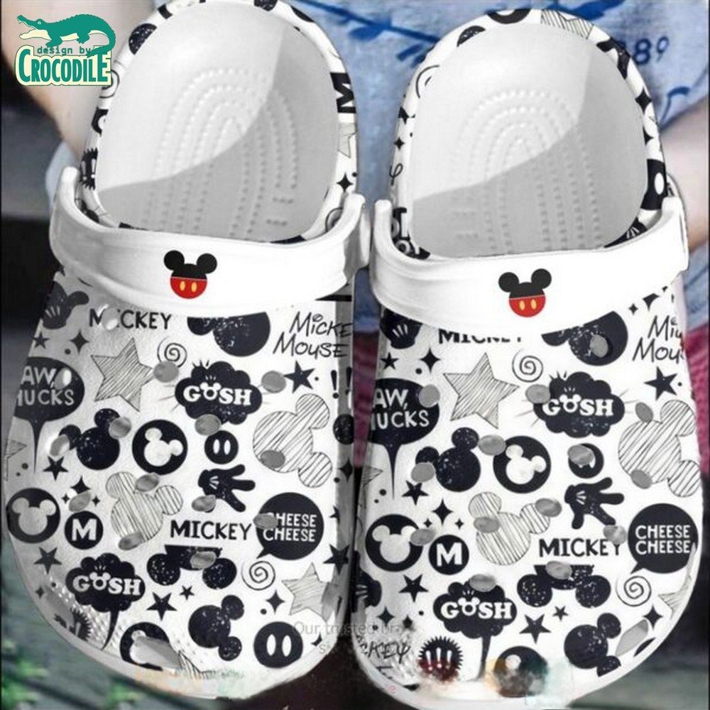 Mickey Mouse Cartoon Crocs Crocband Clogs Shoes Comfortable For Men Women and Kids