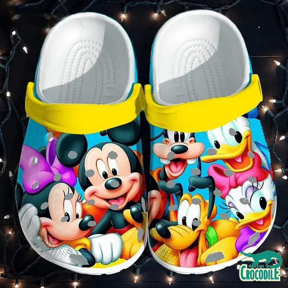 Mickey Mouse Cartoon Crocs Crocband Clogs Shoes Comfortable For Men Women and Kids
