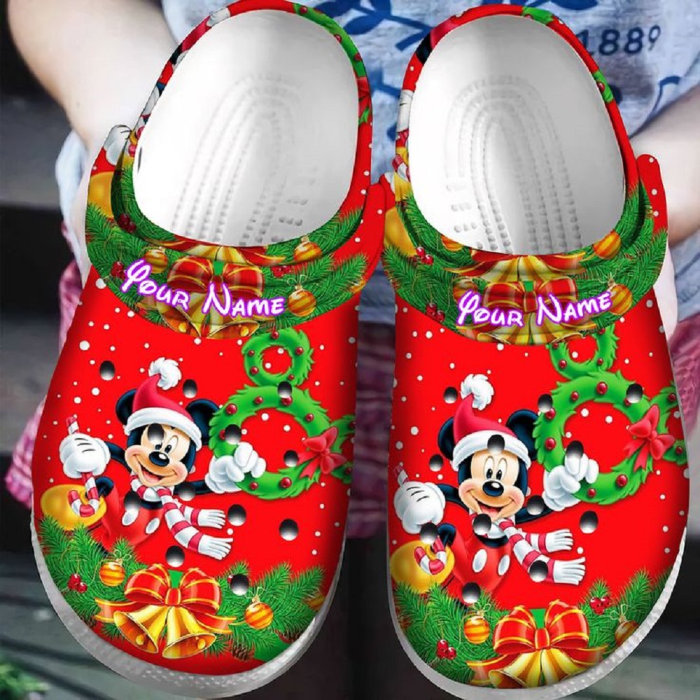 Mickey Mouse Cartoon Crocs Crocband Clogs Shoes Comfortable For Men Women and Kids