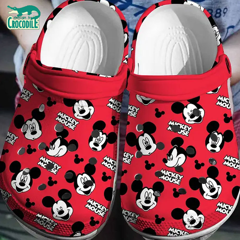Mickey Mouse Cartoon Crocs Crocband Clogs Shoes Comfortable For Men Women and Kids