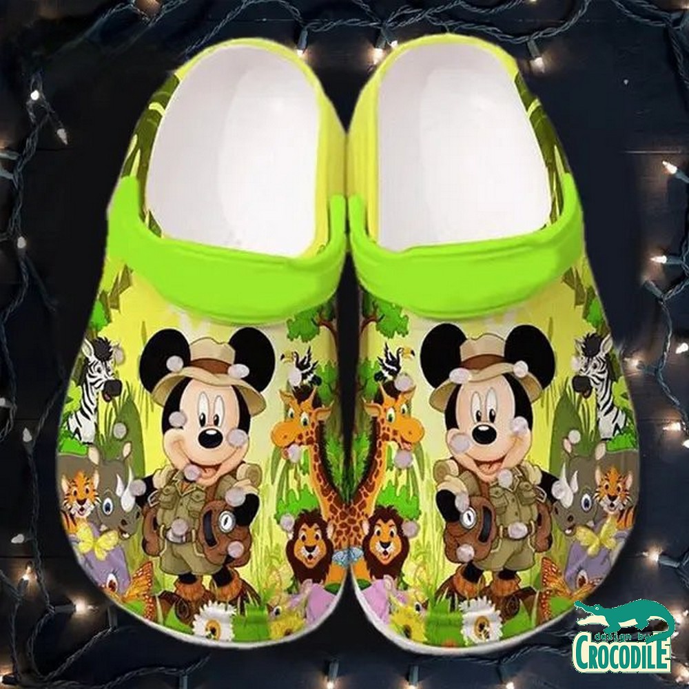 Mickey Mouse Cartoon Crocs Crocband Clogs Shoes Comfortable For Men Women and Kids