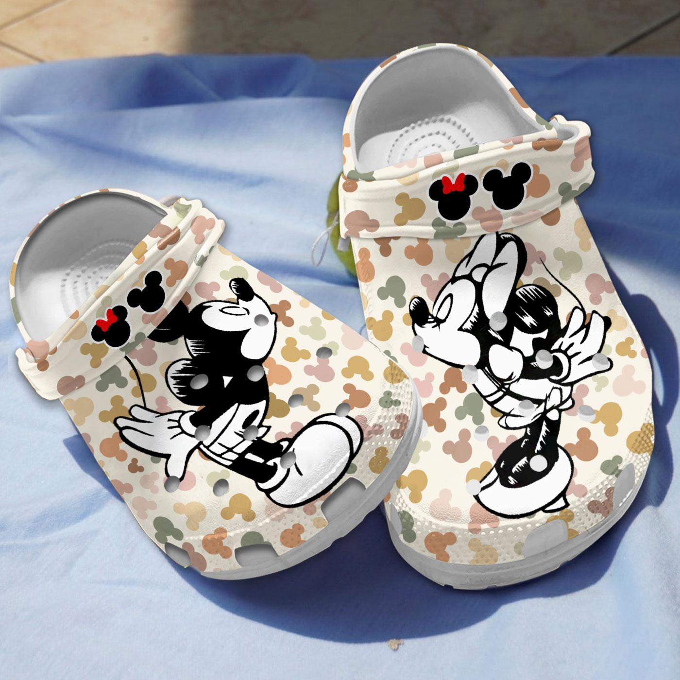 Mickey Mouse Cartoon Crocs Crocband Clogs Shoes Comfortable For Men Women and Kids