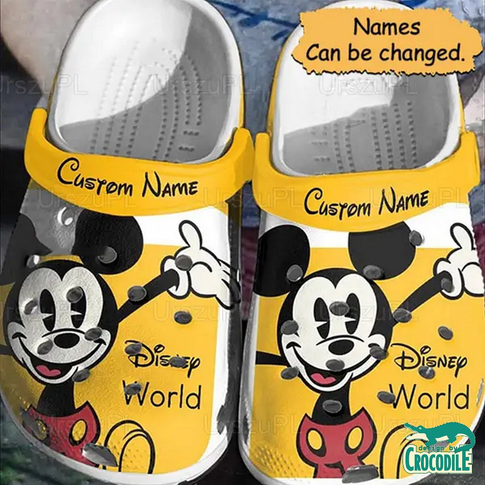 Mickey Mouse Cartoon Crocs Crocband Clogs Shoes Comfortable For Men Women and Kids