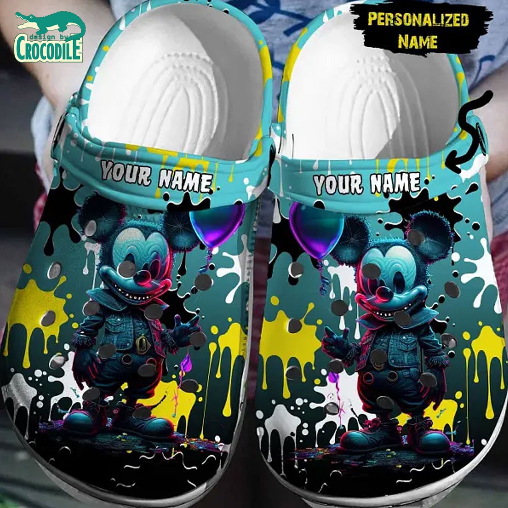 Mickey Mouse Cartoon Crocs Crocband Clogs Shoes Comfortable For Men Women and Kids