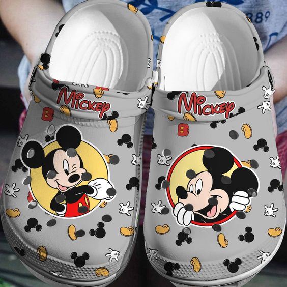 Mickey Mouse Cartoon Crocs Crocband Clogs Shoes Comfortable For Men Women and Kids