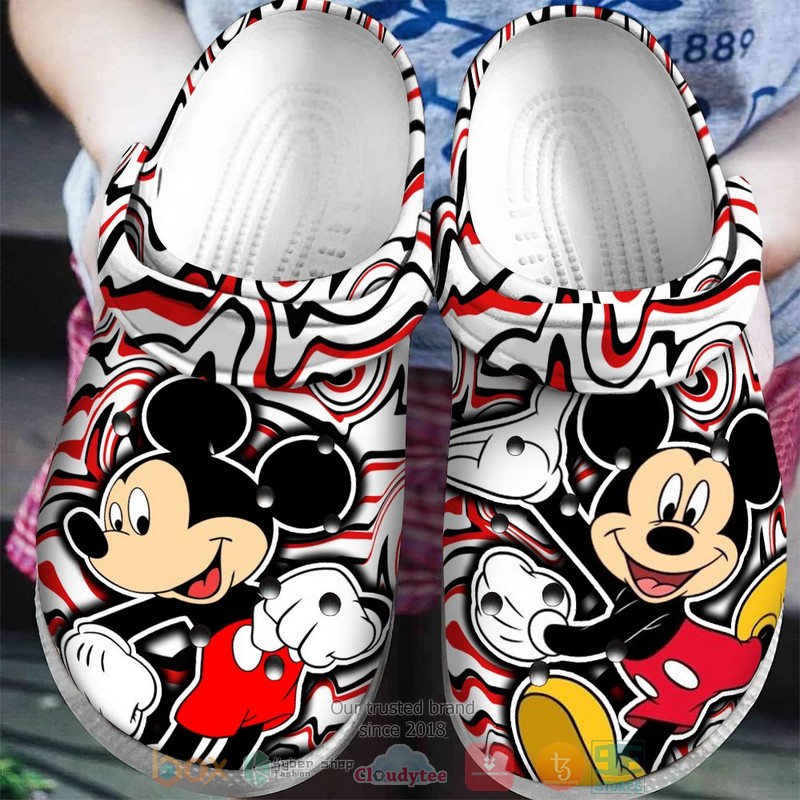 Mickey Mouse Cartoon Crocs Crocband Clogs Shoes Comfortable For Men Women and Kids