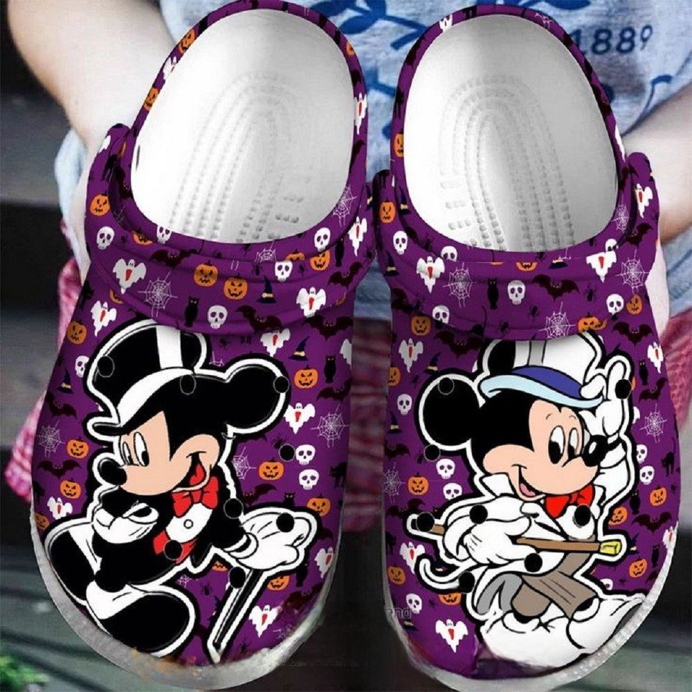 Mickey Mouse Cartoon Crocs Crocband Clogs Shoes Comfortable For Men Women and Kids