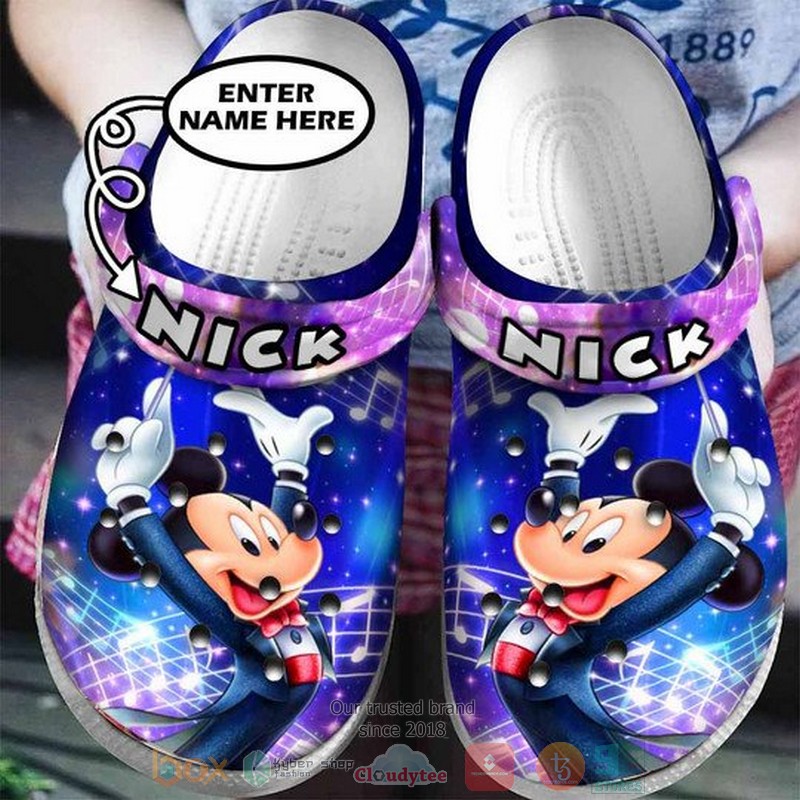 Mickey Mouse Cartoon Crocs Crocband Clogs Shoes Comfortable For Men Women and Kids