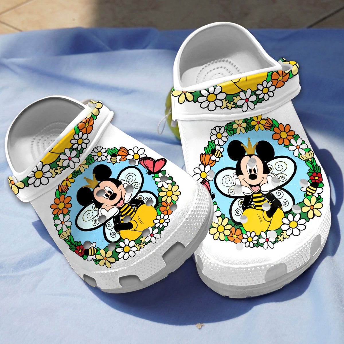 Mickey Mouse Cartoon Crocs Crocband Clogs Shoes Comfortable For Men Women and Kids