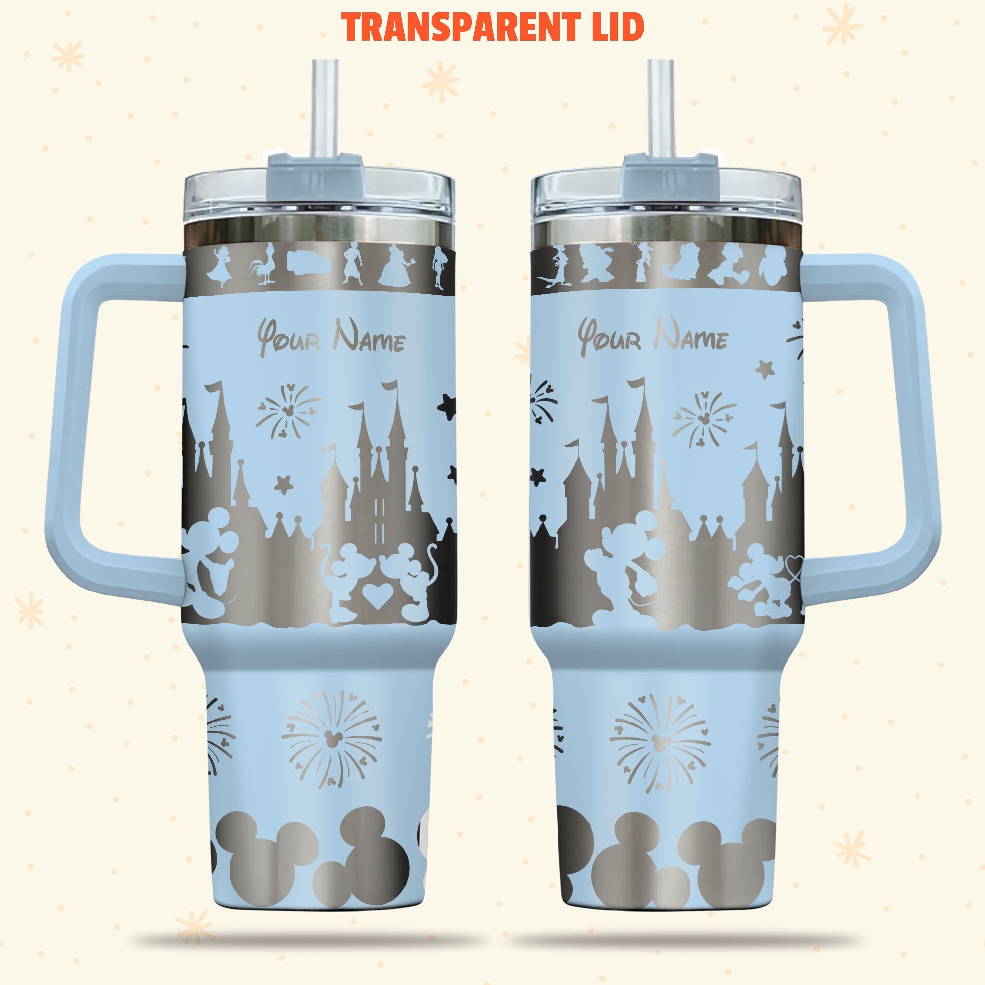 Mickey Mouse Disney Castle Disney Cartoon Custom Stanley Cup 40 oz 30 oz Tumbler With HandleTVC2301979
