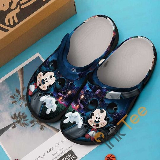Mickey Mouse Vampire Halloween Cartoon Cosplay Crocs Crocband Shoes Clogs Custom Name For Men Women and Kids