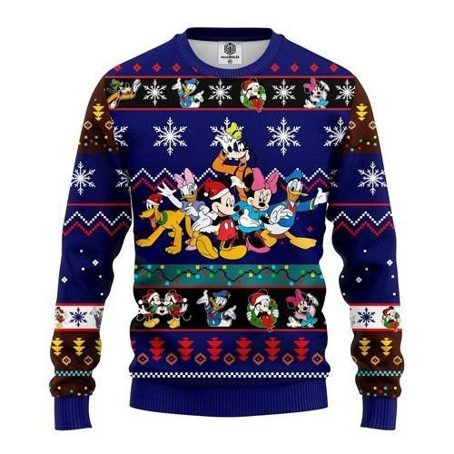 Mickey Ugly Christmas Sweater Adult 3D Funny Matching for family