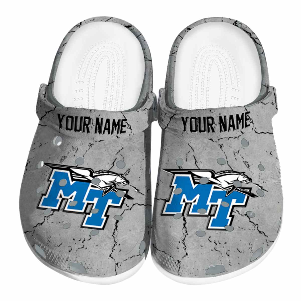 Middle Tennessee Blue Raiders NCAA Sport Crocs Crocband Clogs Shoes Comfortable For Men Women and Kids