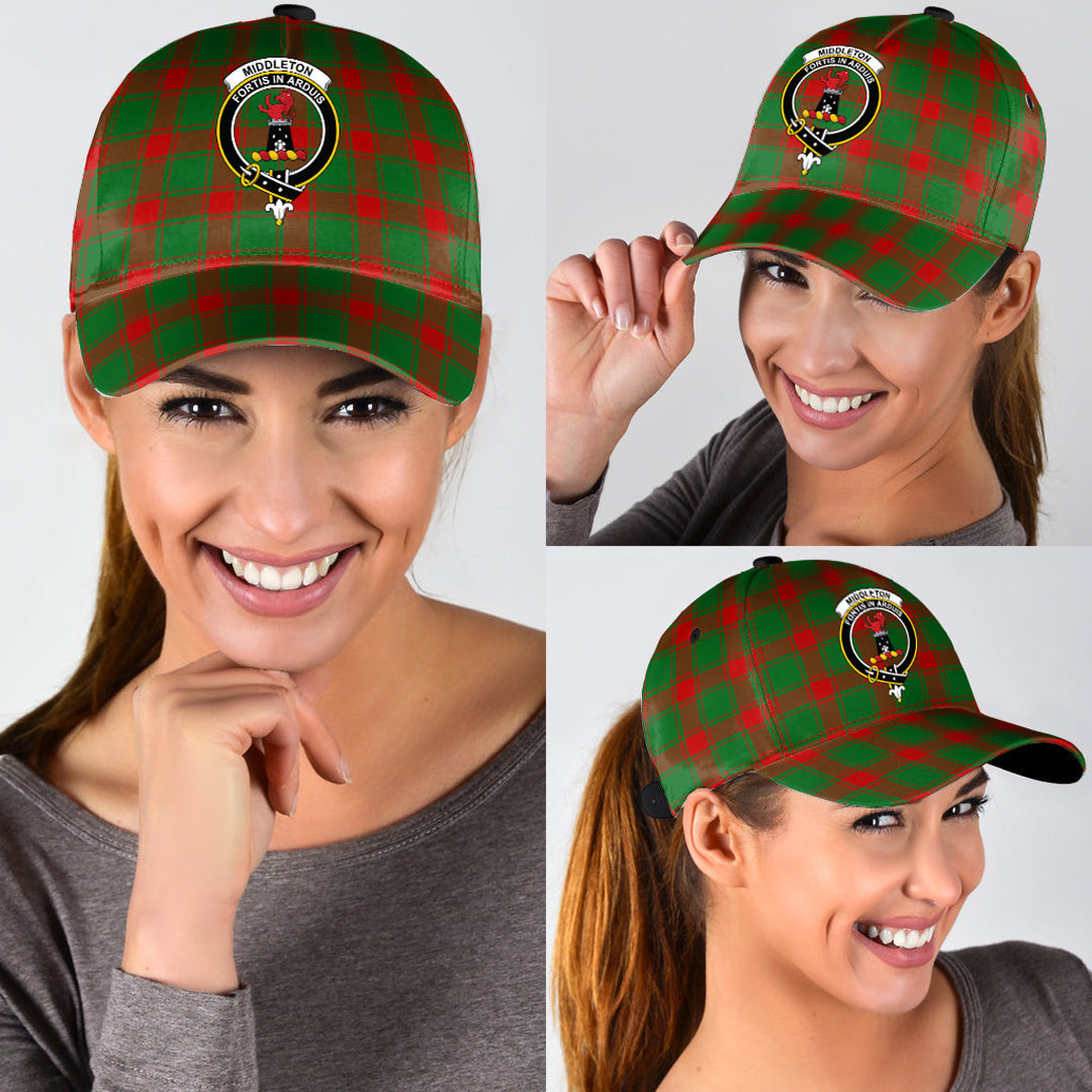 Middleton Modern Tartan Baseball Cap, Tartan Plaid Cap with Family Crest K23 Trucker Hats Custom Hats Gifts For Men & Women