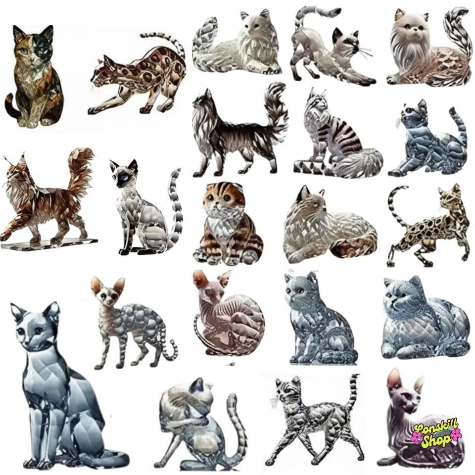 Midnight Crystal Cat Advent Calendar 2025, Elegant Feline Countdown Gift, Acrylic Calendar - Image 3