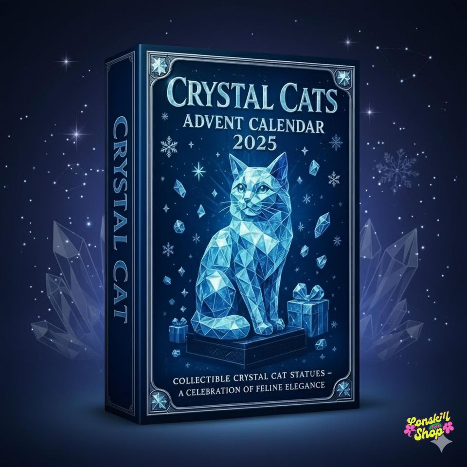 Midnight Crystal Cat Advent Calendar 2025, Elegant Feline Countdown Gift, Acrylic Calendar - Image 5