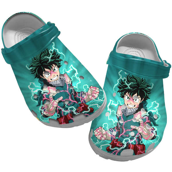 Midoriya Izuku My Hero Academia Anime Crocs Crocband Clogs Shoes Comfortable For Men Women and Kids