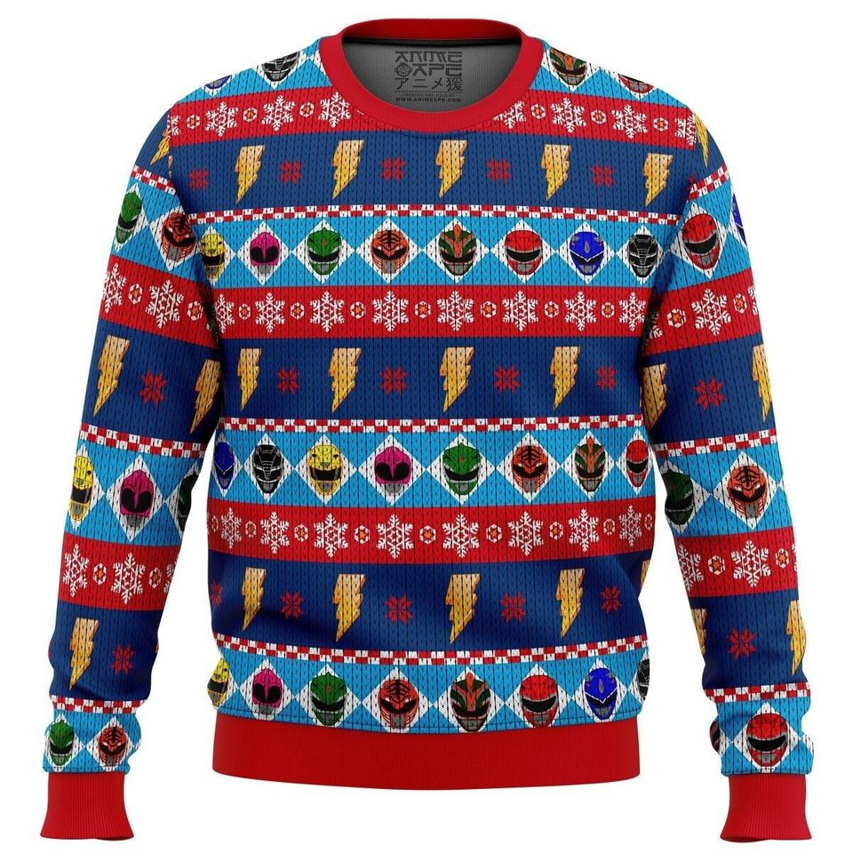 Mighty Helmets Power Rangers Ugly Sweater
