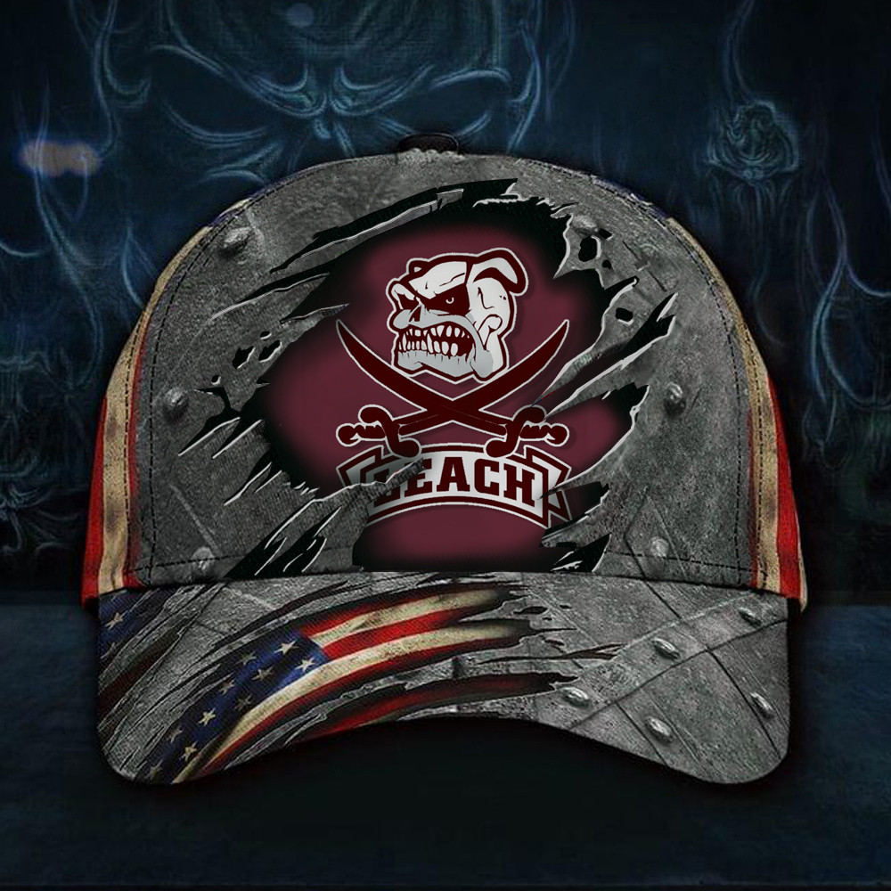 Mike Leach Pirate Hat American And Ms State Pirate Flag Hat Trucker Hats Custom Hats Gifts For Men & Women
