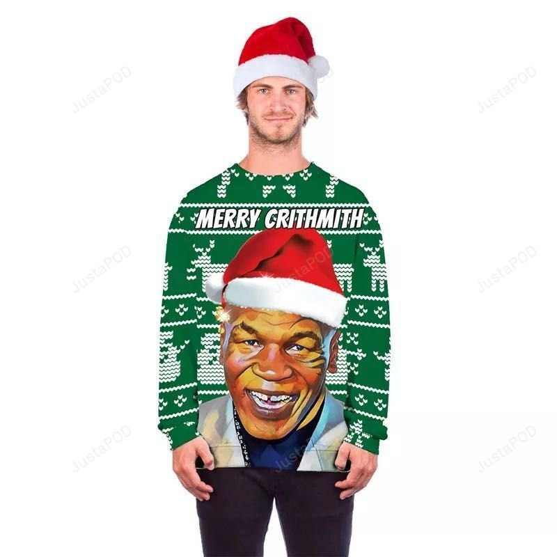 Mike Tyson Boxer Ugly Christmas Sweater Adult 3D Funny Matching for family