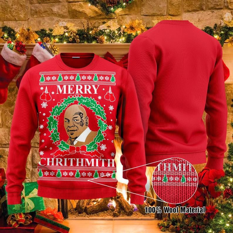 Mike Tyson Boxing Ugly Christmas Sweater Adult 3D Funny Matching for family