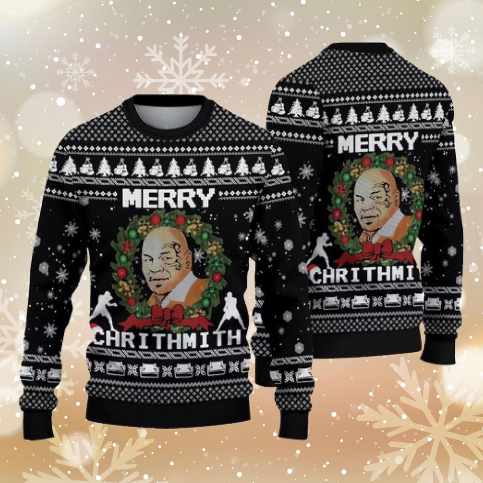 Mike Tyson Merry Christmith Christmas Ugly Sweater, Mike Tyson Fans Ugly Sweater